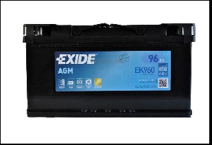 Акумулятор EXIDE START-STOP AGM 96Ah Ев (-/+) (850EN)